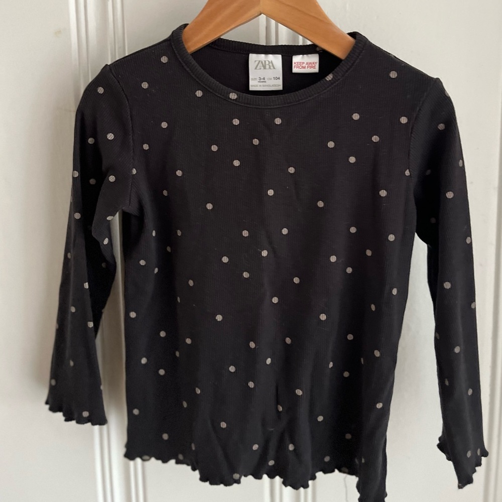 ZARA TODDLER GIRLS POLKADOT SHIRT
